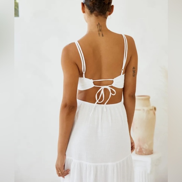 Blanco By Nature White Cutout Maxi Dress – Size M – Made in Peru - Picture 5 of 9